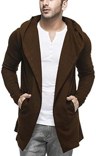 Tinted Men's Cotton Blend Hooded Cardigan