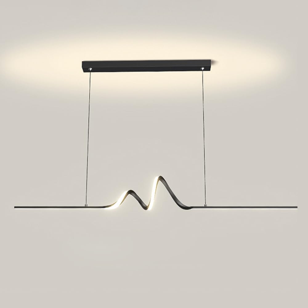 Suspension linéaire en spirale LED 23W en métal et silicone