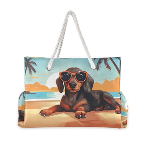 Image of Beach Tote Bags for Women, Turtle Flower Starfish Large Beach Shoulder Bag Pool Bags Purse