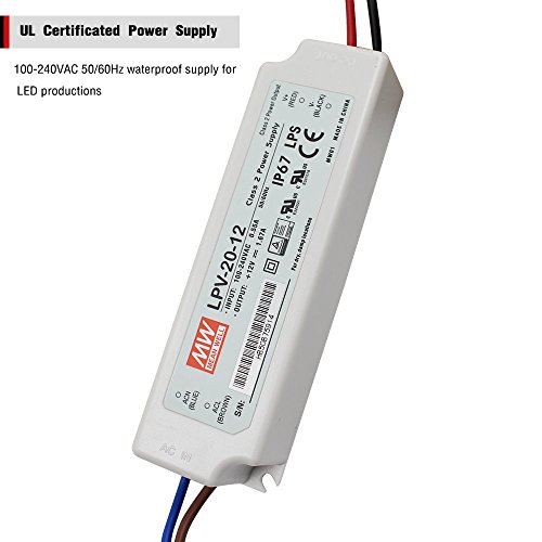 Ul Certified Mean Well Lpv Series Power Supply Driver Transformer Lpv-20-12 Water Proof 12V Output Voltage 20 Wattage #TOP1