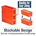 BankSupplies Quarter Large Capacity Coin Storage Box - Orange - 300 Dollar Capacity - Coin Organizer - High Capacity Coin Box - Stackable Rolled Quarter Holder