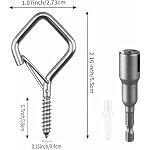 60 Pack Stainless Steel Hanging Hooks 2.16in with Safety Buckle - Image 3