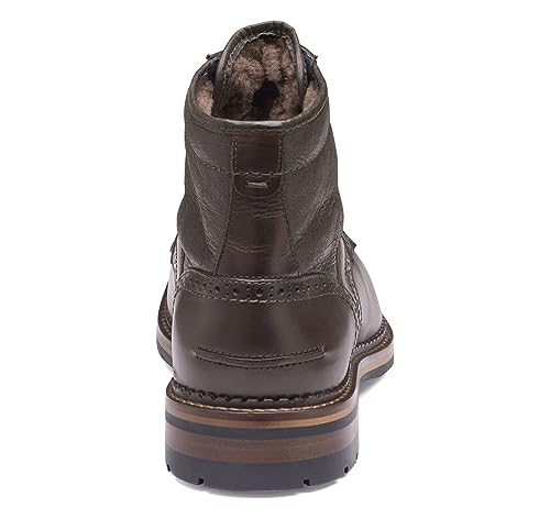 Johnston & Murphy Men's Connelly Cap Toe Shearling Boot Fashion, Mahogany Full Grain, 103