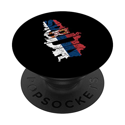 Bandera de Serbia, Srbija, Yugoslavia, Orgullo Serbio, Bandera Serbia PopSockets PopGrip Intercambiable