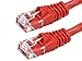 Monoprice Cat5e Ethernet Patch Cable - 25 Feet - Red | Snagless RJ45 Stranded 350MHz UTP Pure Bare Copper Wire Crossover 24AWG