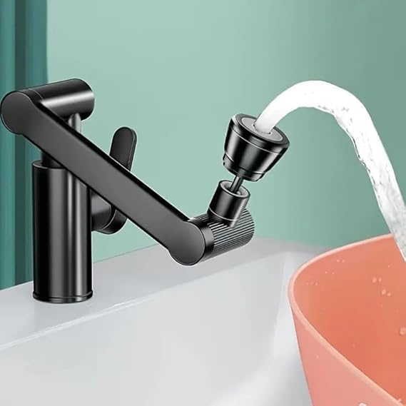 Image of VENJA Single-Lever Hot & Cold Basin Mixer - 2-Mode Easy-Use Plastic Wash Basin Tap with Cold /Hot Input Provision - Intuitive, Durable, Space-Saving Design for Homes & Bathroom