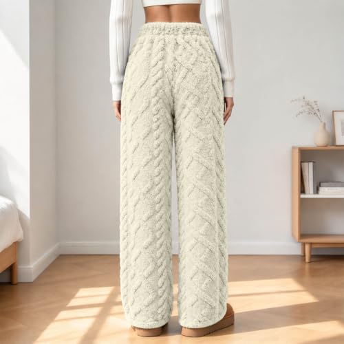 Flannel Pajama Pants Women Drawstring Waist Comfy Striped Pajamas Bottoms - image 5