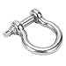 Adfaga 10Pcs Heavy Duty 304 Stainless Steel Bow Shackles D Ring Anchor Load Secure Fastener for Camping Hiking Climbing Marine Industrial Use M5 Size Rustproof Durable Hardware