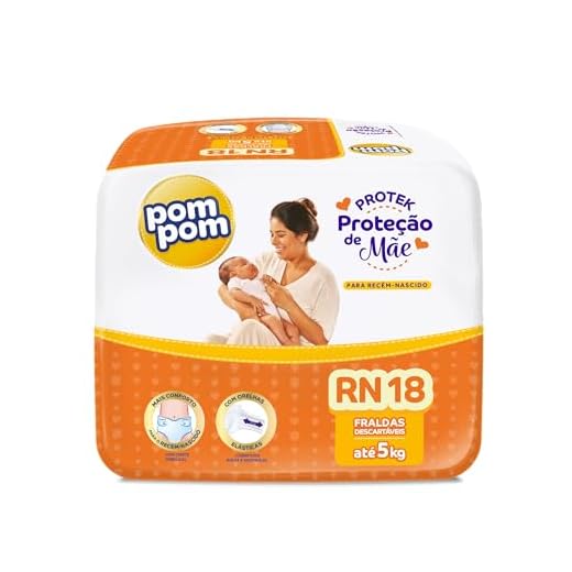 Fralda Pom Pom Derma Protek Jumbinho RN 18 Unidades