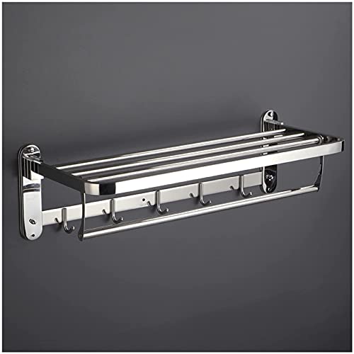 Porte-serviettes en acier inoxydable mural et pliable haut de gamme