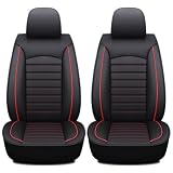 2 Pezzi Auto Coprisedili Set per Suzuki Jimny 2019+, Set Copri-Sedile Traspirante Auto Protezioni Sedili Impermeabile Interno Accessori,A/Black Red