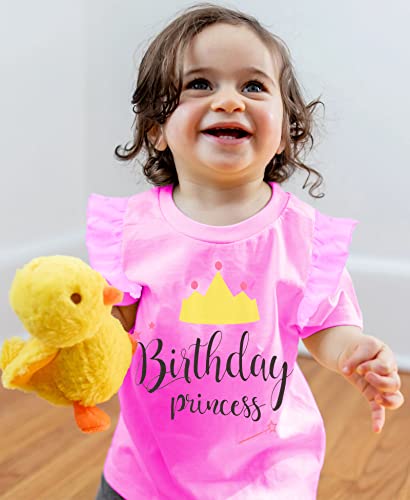 Birthday Girl Shirt Toddler Baby Girls T-Shirt 2nd 3rd 4th 5th 6th 7th Birthday Tee Summer Outfit3