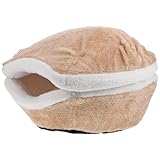 balacoo Pet Bed House Plush Warm Cotton Dog Cat Burger Bed Windproof Puppy Nest Shell Hiding House Sleeping Hut Cage Cave for Cat Puppy Kitten (Within 5KG)