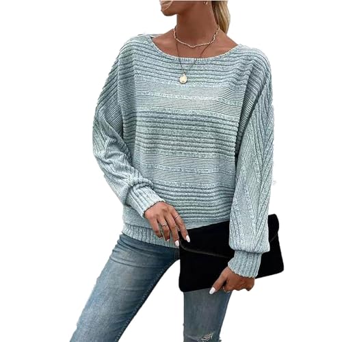 Women's Soft Solid Batwing, Inauguratei Women's Soft Solid Batwing Sleeve Pullover Long Sleeve Top, Tunic Pullover Sweaters