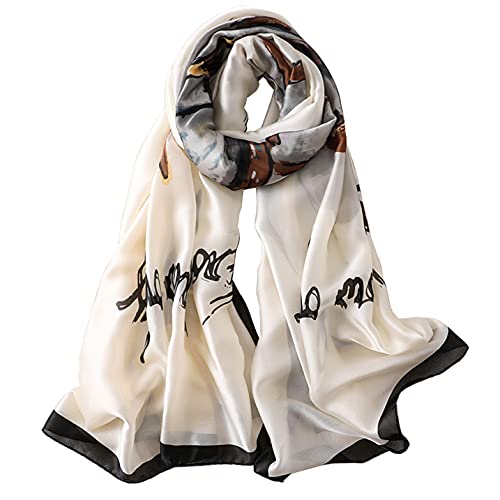 YMXHHB Fashion Scarves Scarf Silk Feeling Scarves Long Lightweight Sunscreen Shawls for Women Y08, One Size
