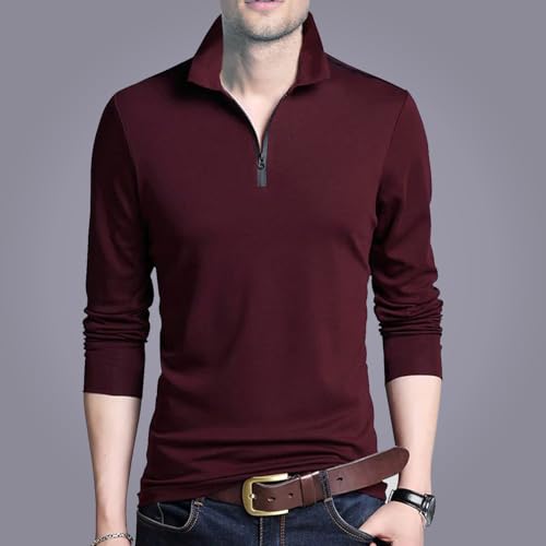Image of Noble Monk Men's Polycotton Regular Fit Full Sleeves Polo T-Shirt