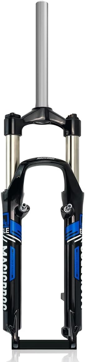 26 Inch Mountain Bike Suspension Fork 1-1/8" Disc Brake V-Brake Straight Spring Fork Travel 100mm 9 * 100mm QR Manual Lockout Bike Fork