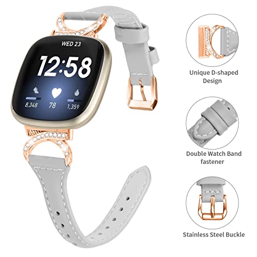 Gimuk Leather Strap Compatible with Fitbit Versa 4/Sense 2 - Image 4