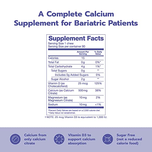 Bari Life Bariburst Calcium Citrate Soft Chews For Gastric Bypass, Gastric Sleeve And Duodenal Switch (Watermelon) #TOP1