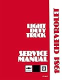 1981 CHEVROLET TRUCK AND PICKUP REPAIR SHOP SERVICE MANUAL ½ ton, ¾ ton, 1 ton Blazer, Suburban, Motorhome Chassis, K5, K10, K20, K30, C10, C20, C30, G10, G20, G30, P10, P20 P30