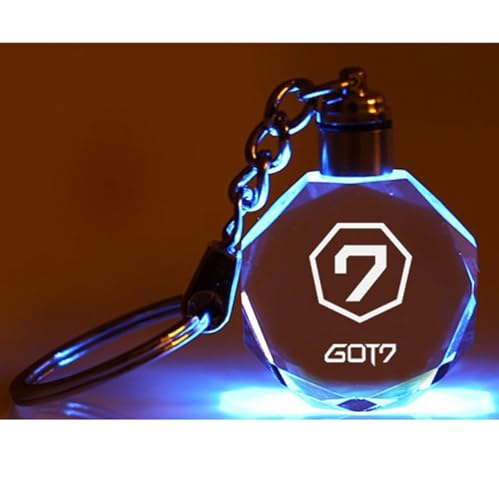 KPOP Key Chain, Crystal Key Ring Keychain Night Light Bag Pendant Decor