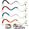 Cuerdas masticables para gatos, 4 unidades, juguetes para gatos de interior con hierba gatera natural recargable, juguetes masticables de limpieza segura de dientes, juguetes interactivos para