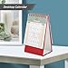 NUOBESTY Minimalist Desk Calendar Compact Freestanding Calendar for Office and Home Elegant Month Planner Thick Stylish Decoration for Management and Productivity