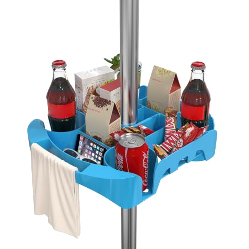 Epltion Swimming Pool Umbrella Table Tray: 16" Beach Table Tray for Patio Garden Swimming Pool Outdoor - 4 Large Cup Holder for Drinks Phone Snack Towel Sunglasses Fruit by Epltion - Used condition - US$28.47