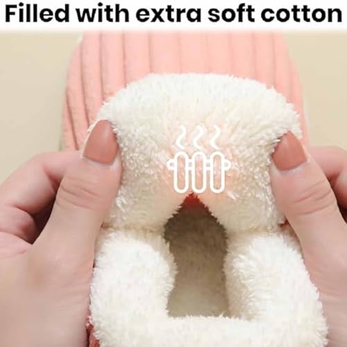 CLOUDEMO Sunmoine Cloud Slippers,Pillow Warm Fuzzy House Slippers, Anti-Skid Cozy Plush for Indoor Outdoor Warm Slippers (Grey,8-8.5)3