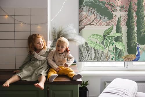 Store enrouleur sans perçage 50x50 banne perméable intérieur Tulup