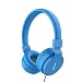 Kids Headphones,On-Ear Comfortable Foldable Headphones for Kids,Lightweight Stereo Headset for Kids Childrens Toddler School Girls Boys Headphones for Cellphone PC Laptop Tablet MP3/4(Blue)