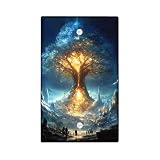 Piastre di copertura per interruttore della luce dell'albero magico/coperture delle uscite, design della foresta incantata per case accoglienti, piastre da parete in materiale termoplastico, piastra