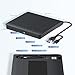LLMHHKYK External CD/DVD Drive for Laptop, USB 3.0 & Type-C CD Burner, Portable DVD Player, Slim External Optical Drive Plug and Play, CD/DVD RW, Compatible with PC, Mac, Linux (2 in 1 Black)