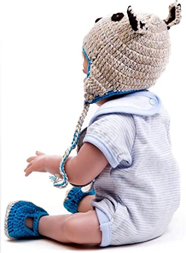 HOMONEY 20 Zoll 50 cm Reborn Baby Puppe Junge Ganzkörper Weiches Silikon Handgemachte Lebensechte Kleinkind Babys, Die Echtes Leben Aussehen Neugeborenes Kinderspielzeug Geburtstagsgeschenk – Bild 5