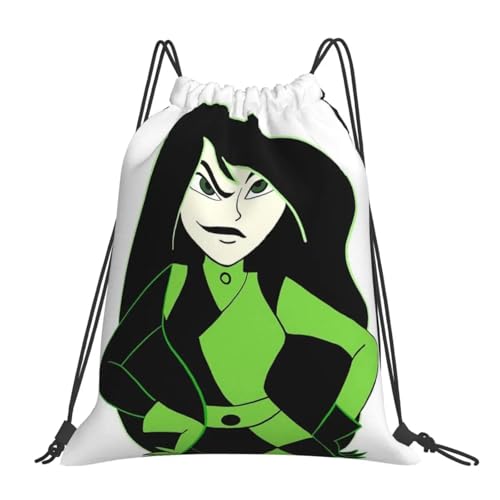 GTTDFASJ Zaino con coulisse Shego Kim Possible Comic Panel Style Zaini con coulisse, borsa per libri per uomini e donne