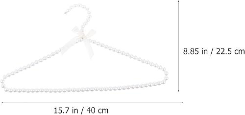 Miniatura 7 de PRETYZOOM Perchas de ropa elegantes con perlas perchas para ropa de vestir, perchas para abrigos, armario, organizador de almacenamiento para