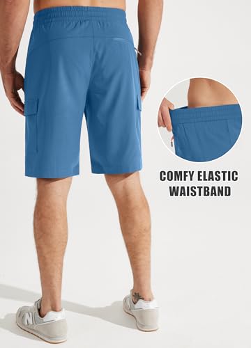 Libin Men's Hiking Cargo Shorts Lightweight Quick Dry Athletic Casual Shorts for Golf Outdoor Active Zipper Pockets2