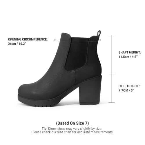 DREAM PAIRS Women's Chelsea Ankle Boots Fall Booties Shoes - Image 5