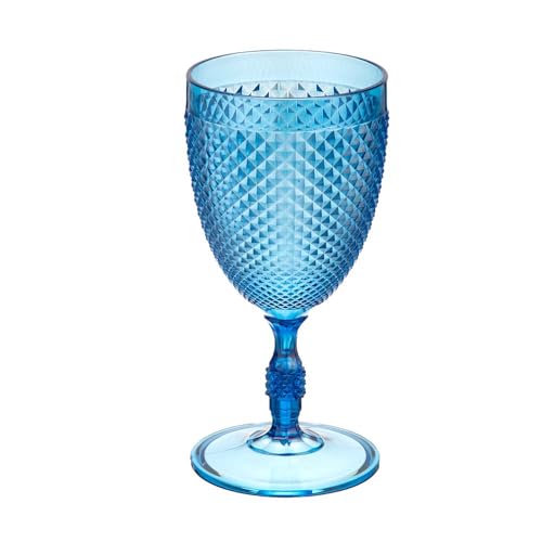 Kit de 6 Taças Bico de Jaca de Acrílico (Azul)