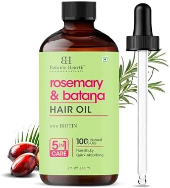 Botanic Hearth Hair Oil for Hair Growth & Hair Treatment Oils (2 Fl oz, Rosemary & Batana)