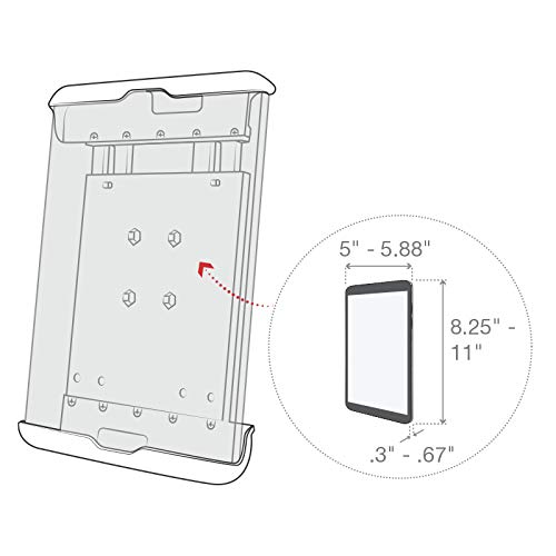 Ram Mounts RAM-HOL-TAB29U Tab-Tite Spring Loaded Halterung für 8 Zoll Tablets mit Hüllen