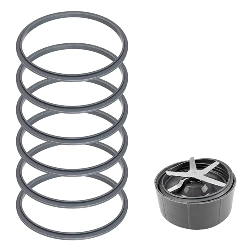 Piezas de repuesto para juntas de licuadora, paquete de 6 anillos de sellado para piezas de repuesto Nutribullet Accesorios licuadora de 900 W y 600 W, compatible con Nutribullet Pro 900