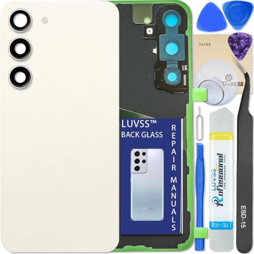 Vitre arrière Samsung S23 SM-S911B coque cache batterie blanc lentille caméra kit outils