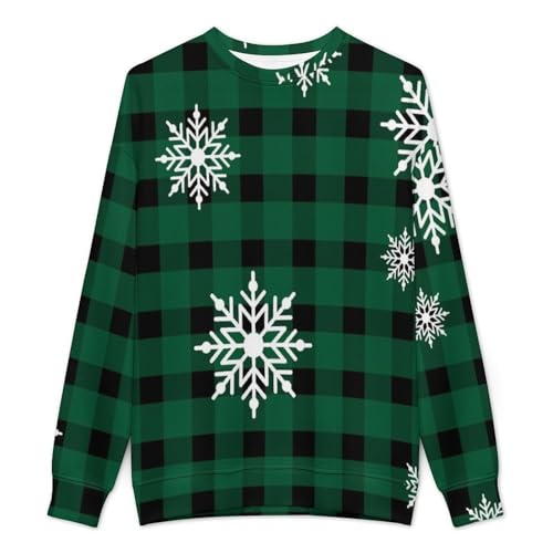 MoBlinko Christmas Golden Snowflakes Mens Sweater Crewneck Sweater Lightweight Sweaters for Men Long Sleeve Pullover2