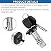 Ignition Switch Lock Cylinder & Pair Front Door Lock Cylinders with Keys Compatible with 2003-2006 Chevy Silverado Suburban GMC Sierra Yukon Cadillac Escalade Replace 707835, 706592, 598007, 7012945