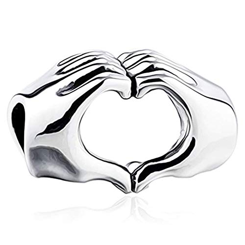 Breloque en argent sterling 925 L’amour dans vos mains, en forme ...