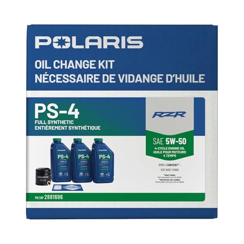 Polaris PS4 Oil Change Kit for Select RZR Models, Incl Oil, Filter -2881696 - image 3