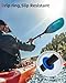 Abahub Adjustable Kayak Paddle 210-230 cm/82.6-90.5 Inches Floating Kayaking Oars Boating Oars Canoeing Oars Gradient Blue Print