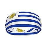Uruguay Flag Headbands Uruguayan Sports Headband Moisture Wicking Sweatband for Men Women Athletic Hairband for Running Football Tennis Volleyball Yoga Unisex