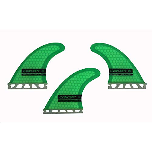 Concept X Kite Surf Fins waveblade Honey Comp Finlandés – G5 Verde Set 3 Unidades.